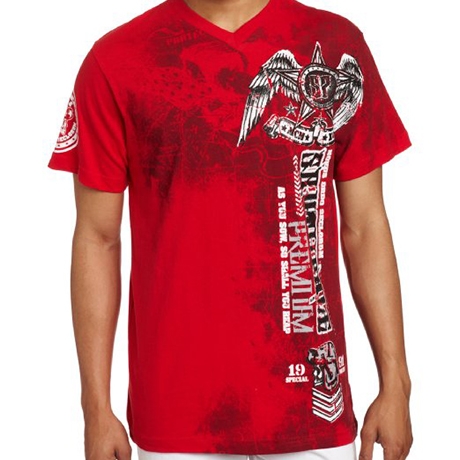Southpole Men's Asymmetric V-Neck Screen
