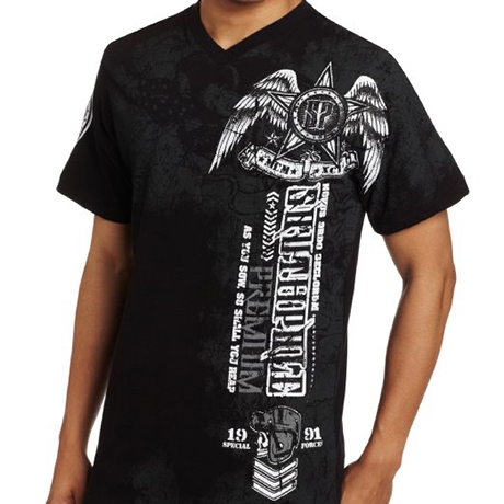 Southpole Men's Asymmetric V-Neck Screen