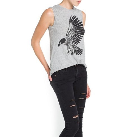 Mango Women's Eagle Print T-Shirt