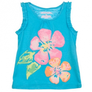 Kidtopia Toddler and Young Girls Screen Ruffle Tank