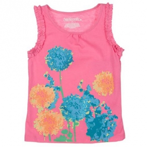 Kidtopia Toddler and Young Girls Screen Ruffle Tank