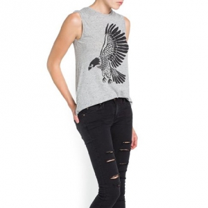 Mango Women's Eagle Print T-Shirt