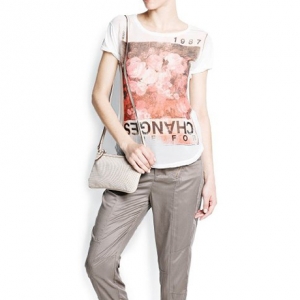 Mango Women's Typographic Print T-Shirt